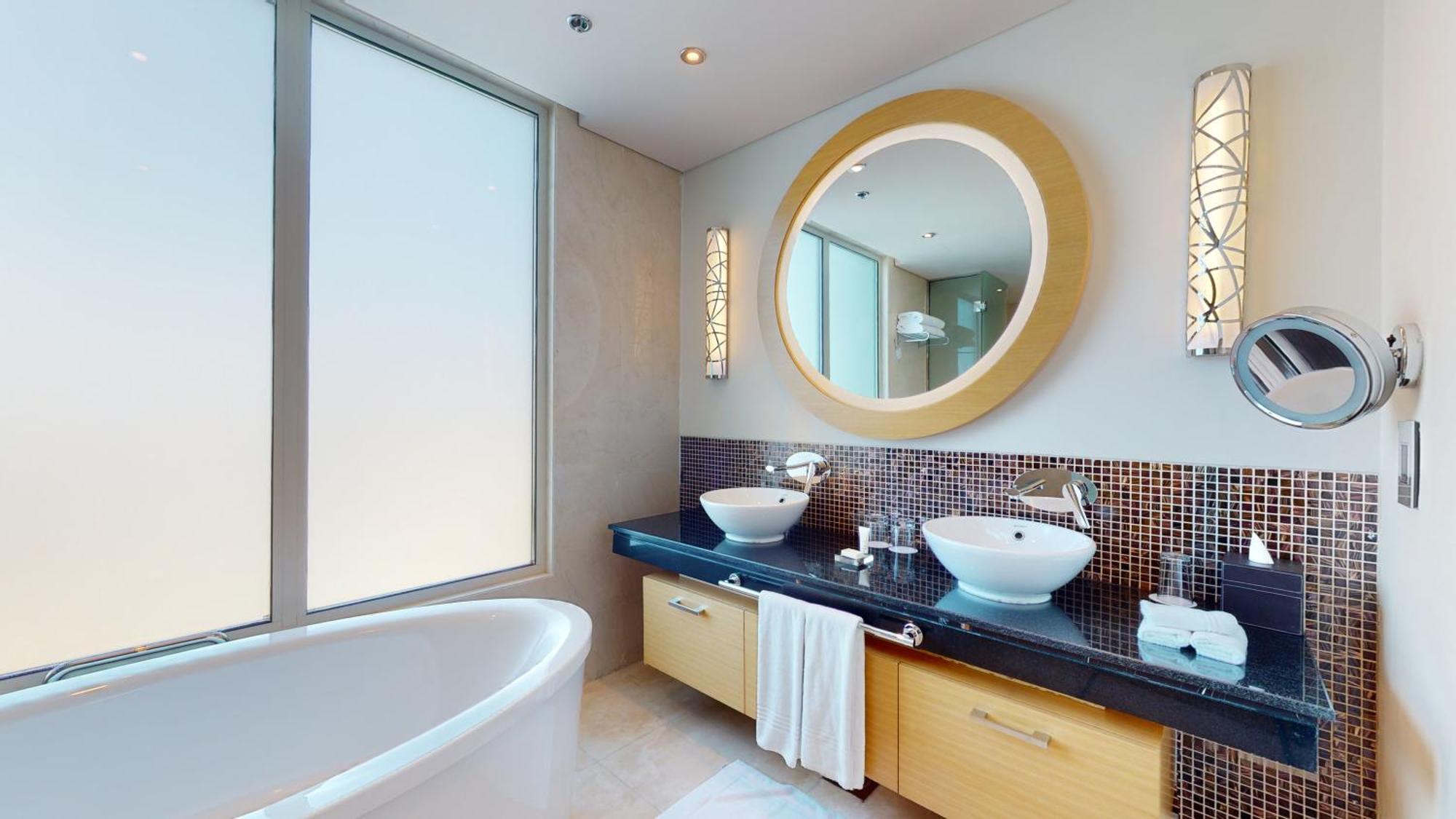 Marriott Executive Apartments Al Jaddaf, Dubai Zimmer foto Bathroom